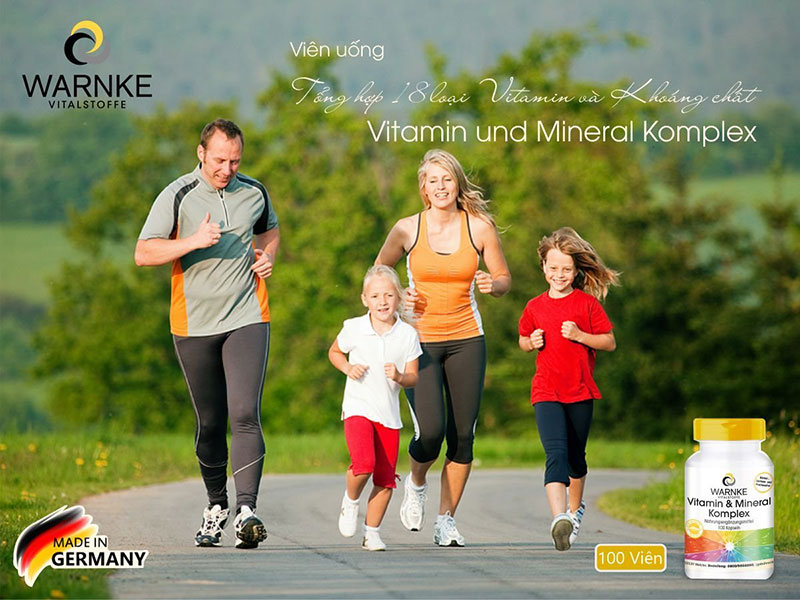 Warnke vitamin and mineral komplex - tổng hợp 18 loại vitamin và khoáng