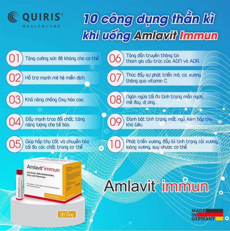 Uống quiris amlavit immun bạn sẽ chiêm nghiệm ra 10 công dụng thần kì