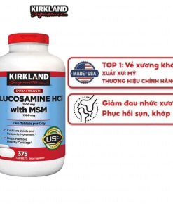 Kirkland glucosamine hcl 1500mg with msm 1500mg hop 375 vien 4 emsa