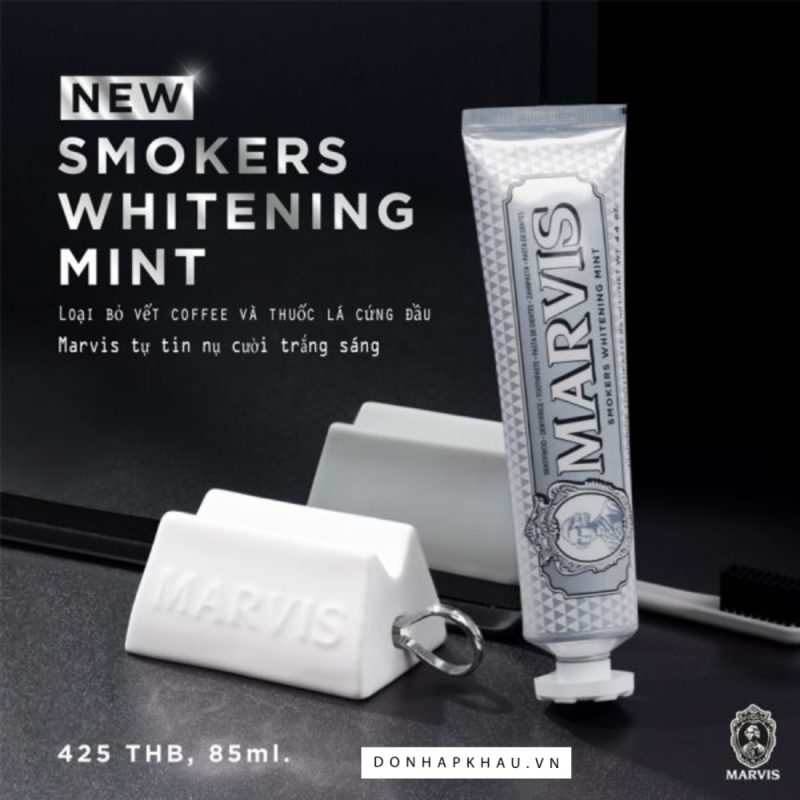 Kem danh rang marvis smokers whitening mint 7 emsa